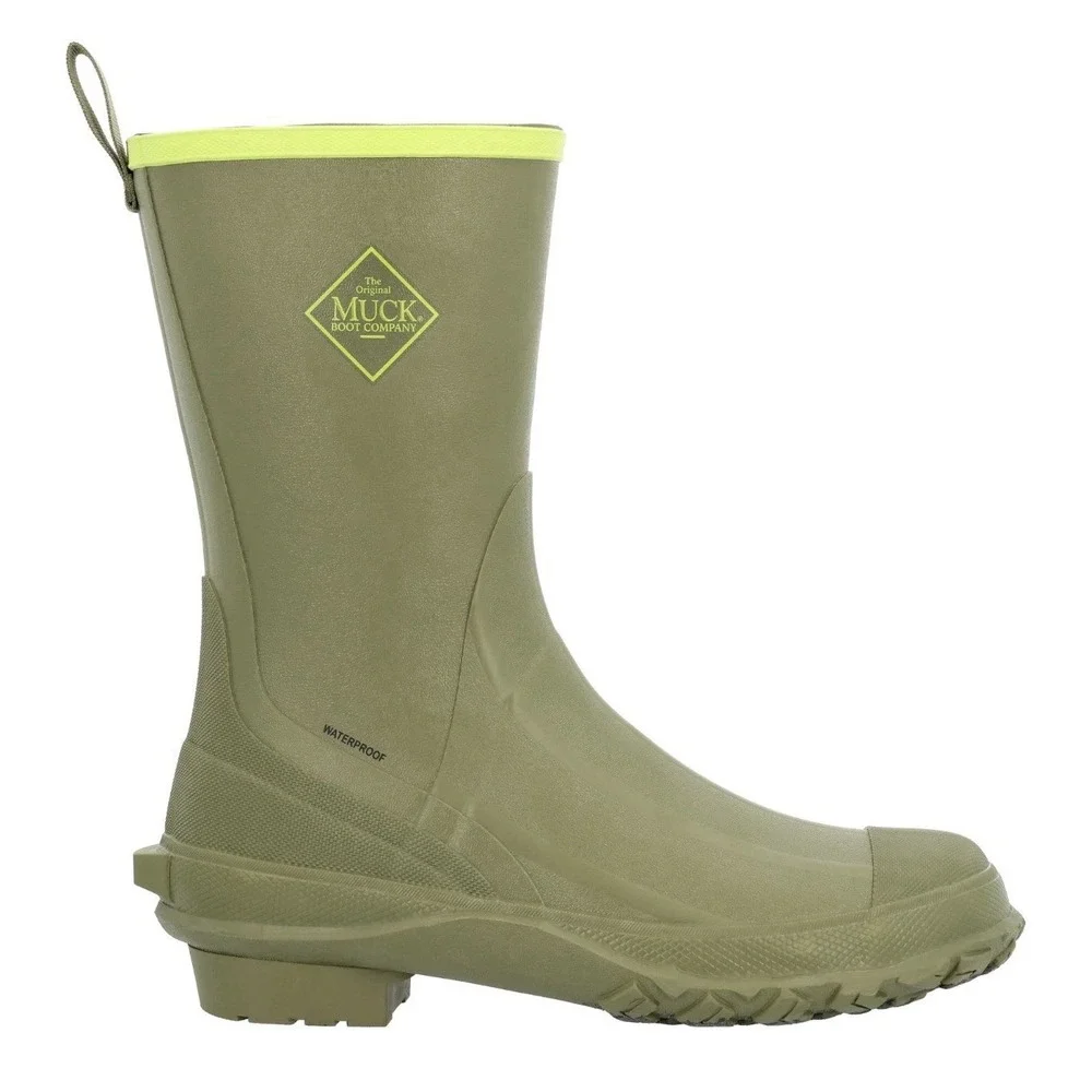 Muck Boot Company Forager Mens Size 8 Olive Green Waterproof Rubber Rain Boots